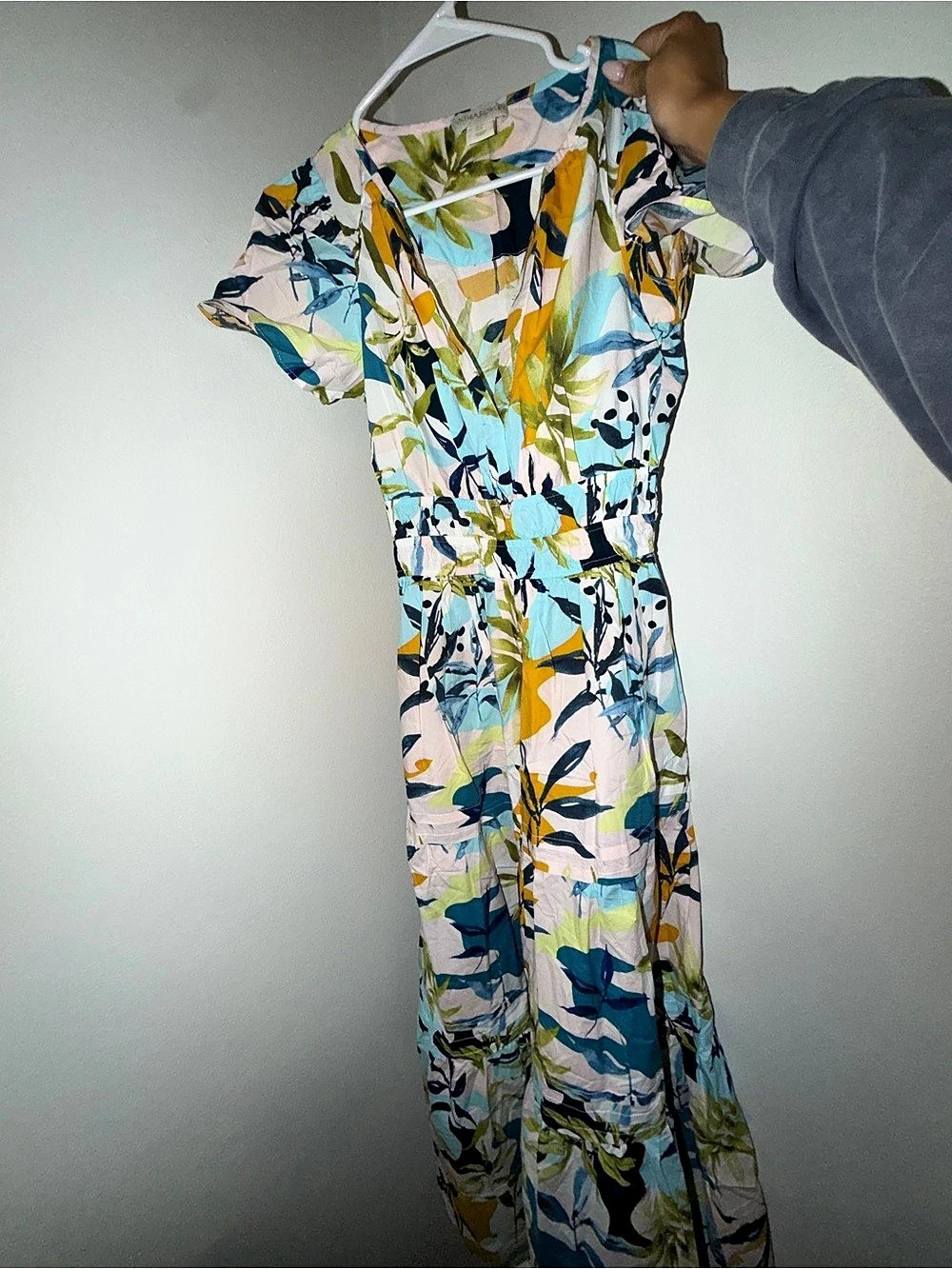 Cynthia Rowley Floral Maxi Dress in Blue & White Like New